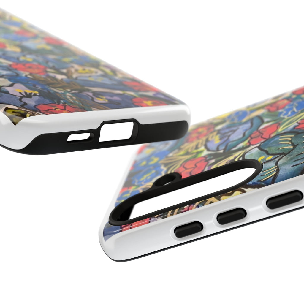 Floral Mosaic Tough Phone Case — Colorful Wildflower Protective iPhone Cover