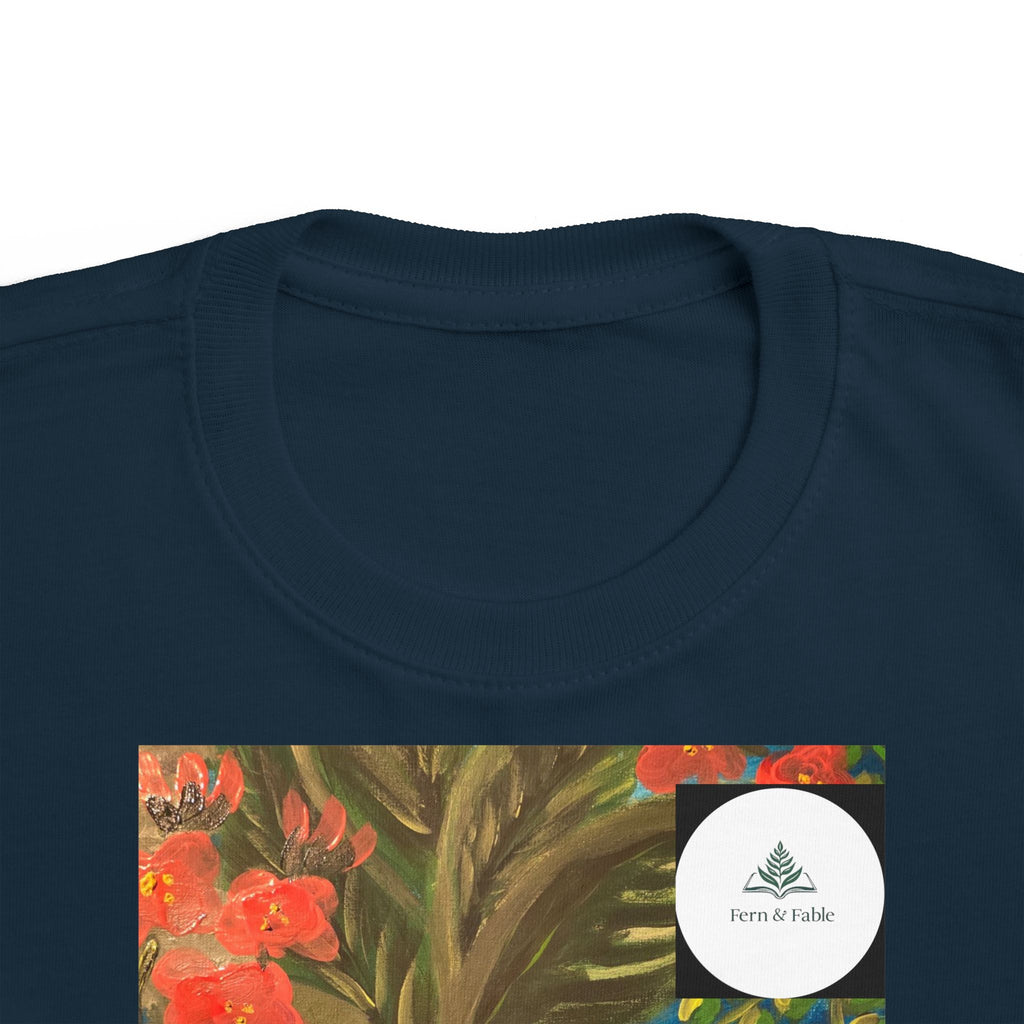 Toddler Tee — Colorful Tropical Floral Print Kids Shirt