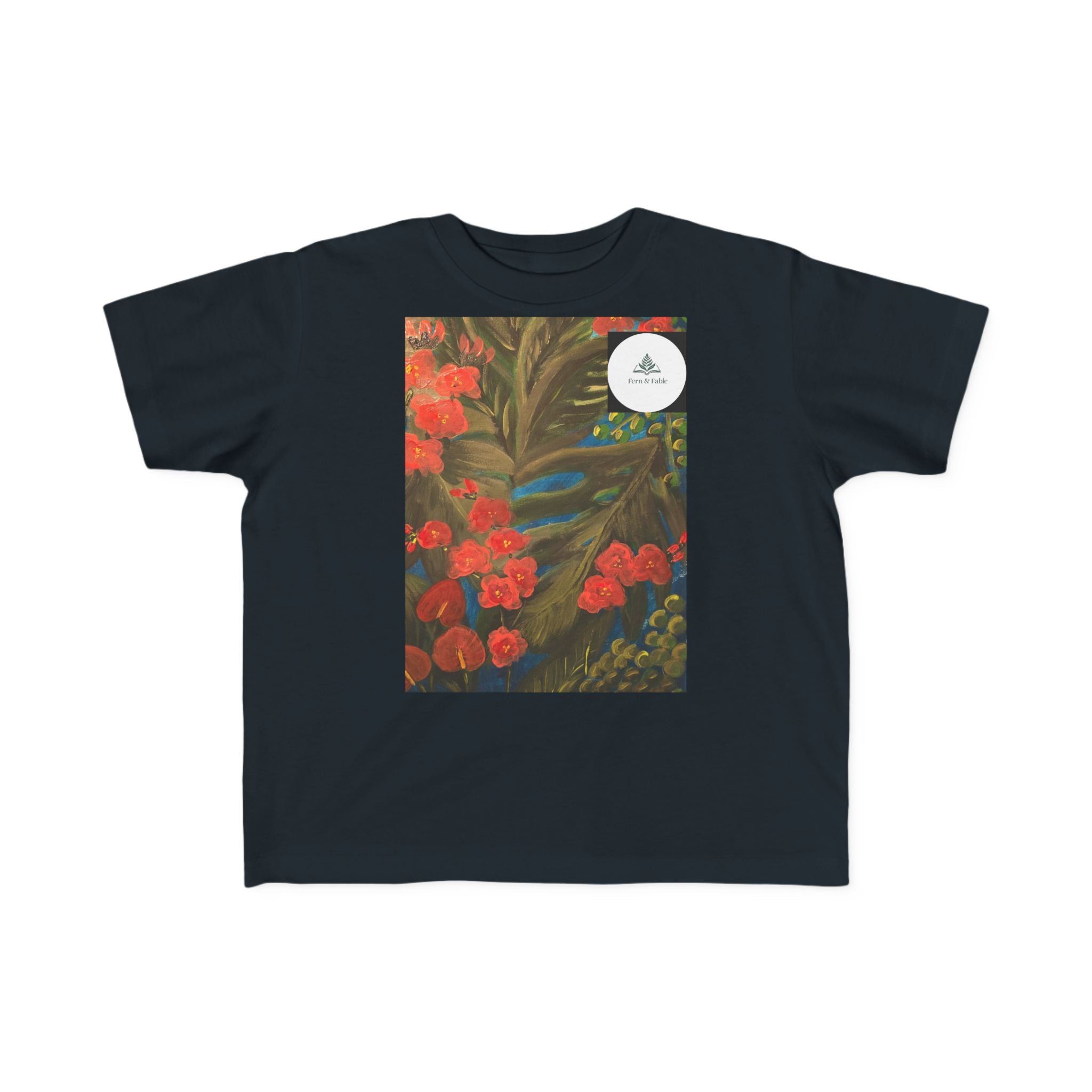 Toddler Tee — Colorful Tropical Floral Print Kids Shirt