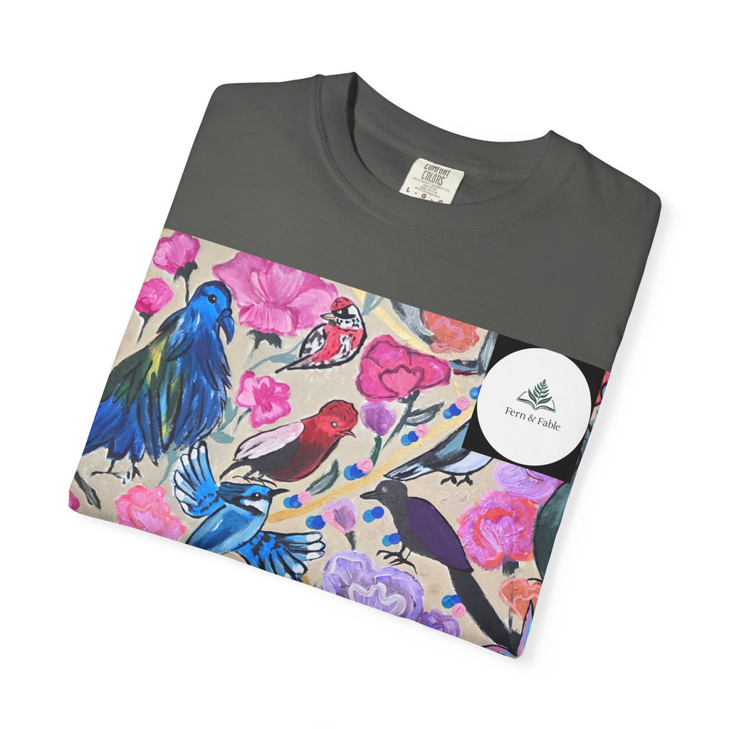 Floral Hummingbird T-Shirt — "Do Good Be Good Stay Queen" Back Print
