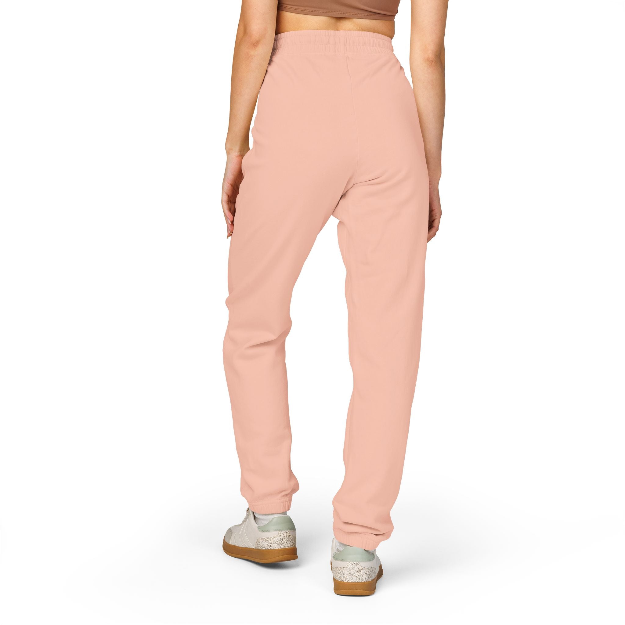 Embroidered Circle Logo Sweatpants — Garment-Dyed Fleece Joggers