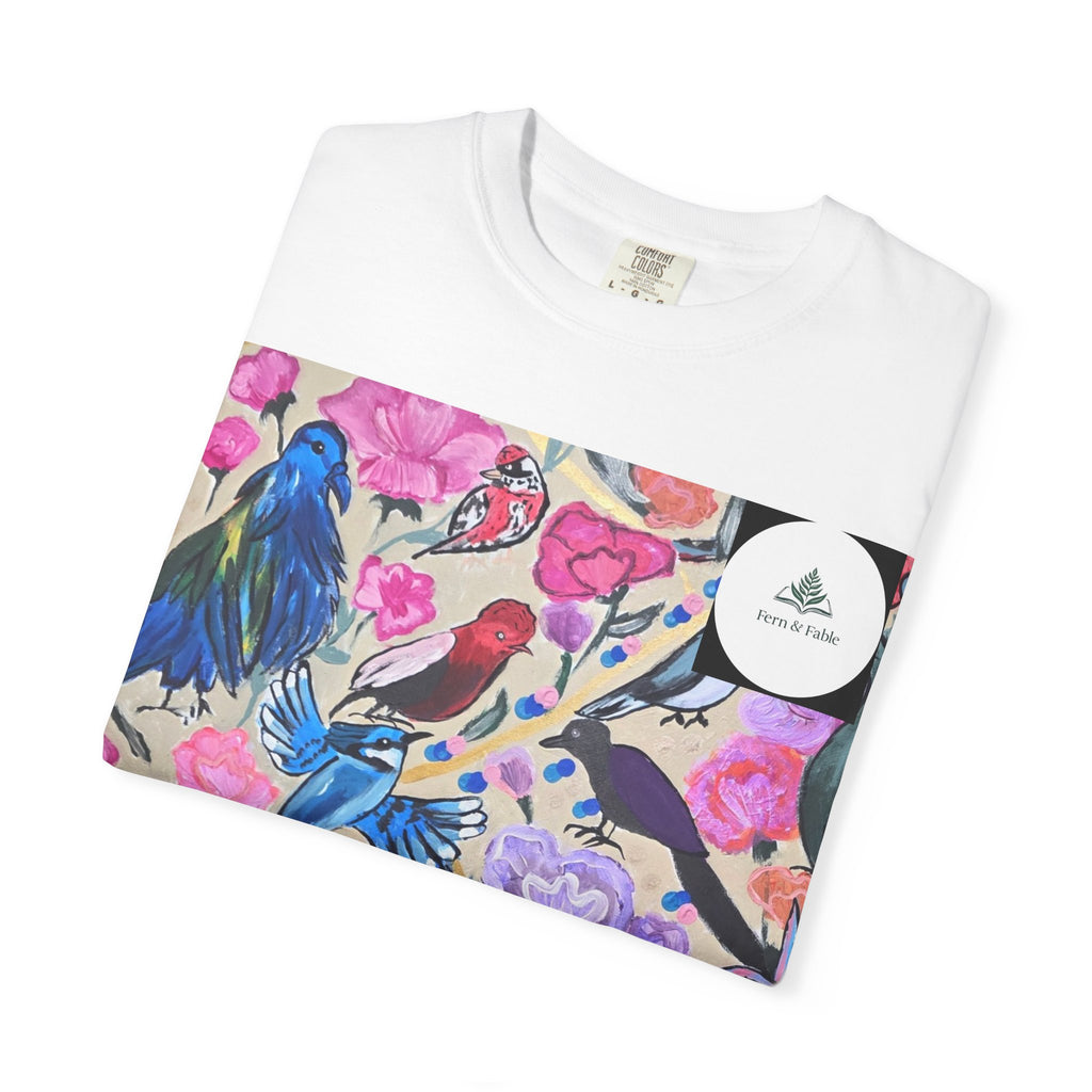 Floral Hummingbird T-Shirt — "Do Good Be Good Stay Queen" Back Print