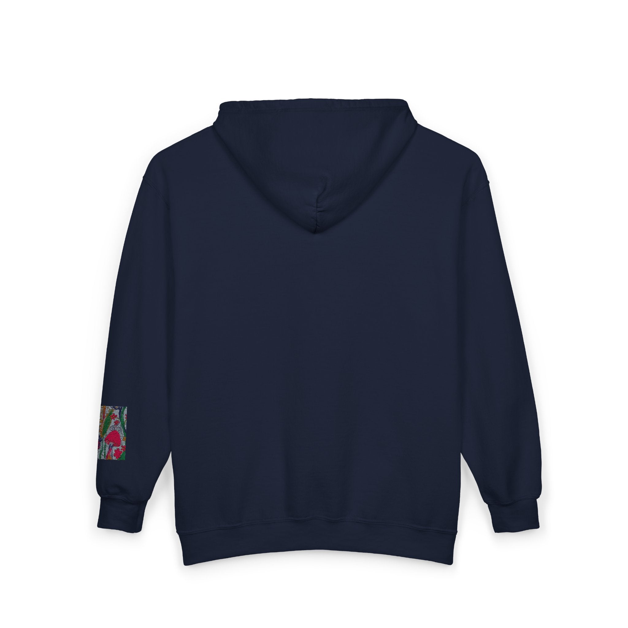 Zip Hoodie with Geometric Mandala Pocket Design