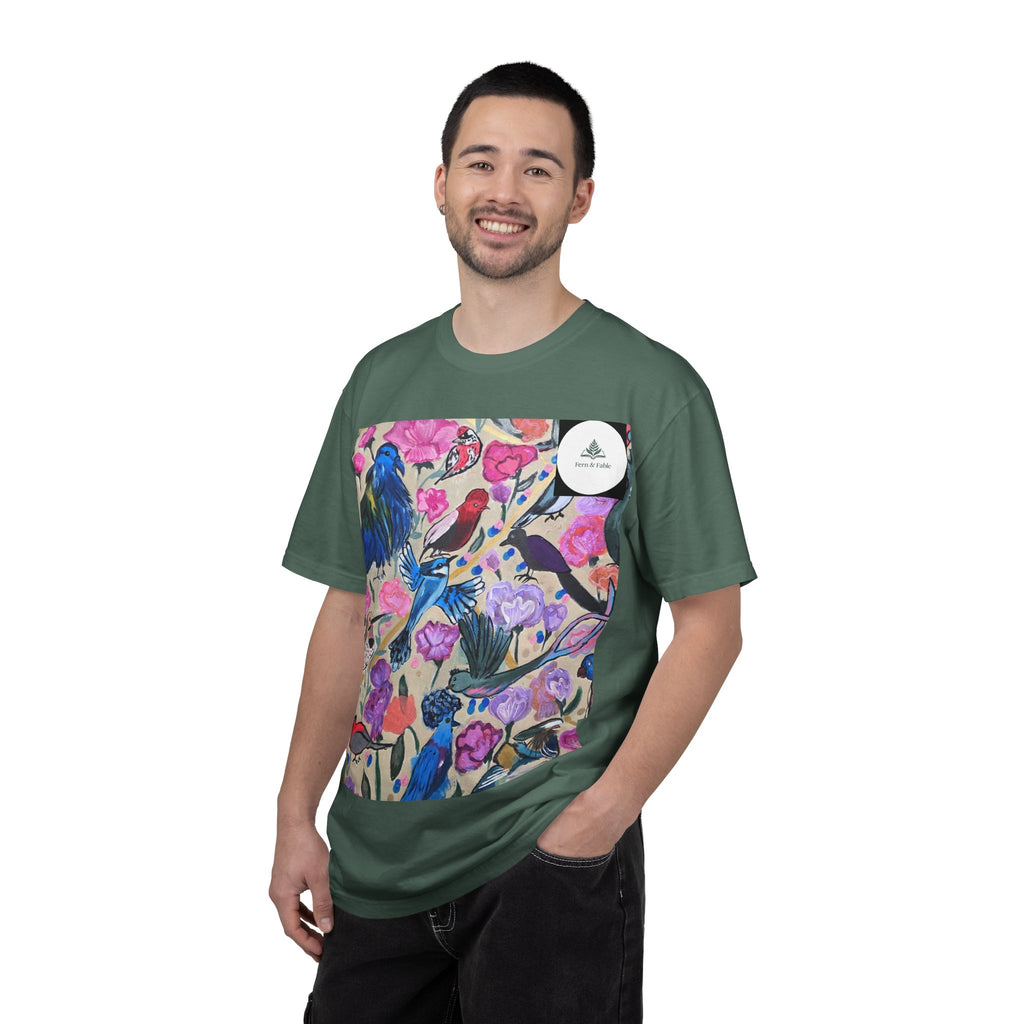 Floral Hummingbird T-Shirt — "Do Good Be Good Stay Queen" Back Print