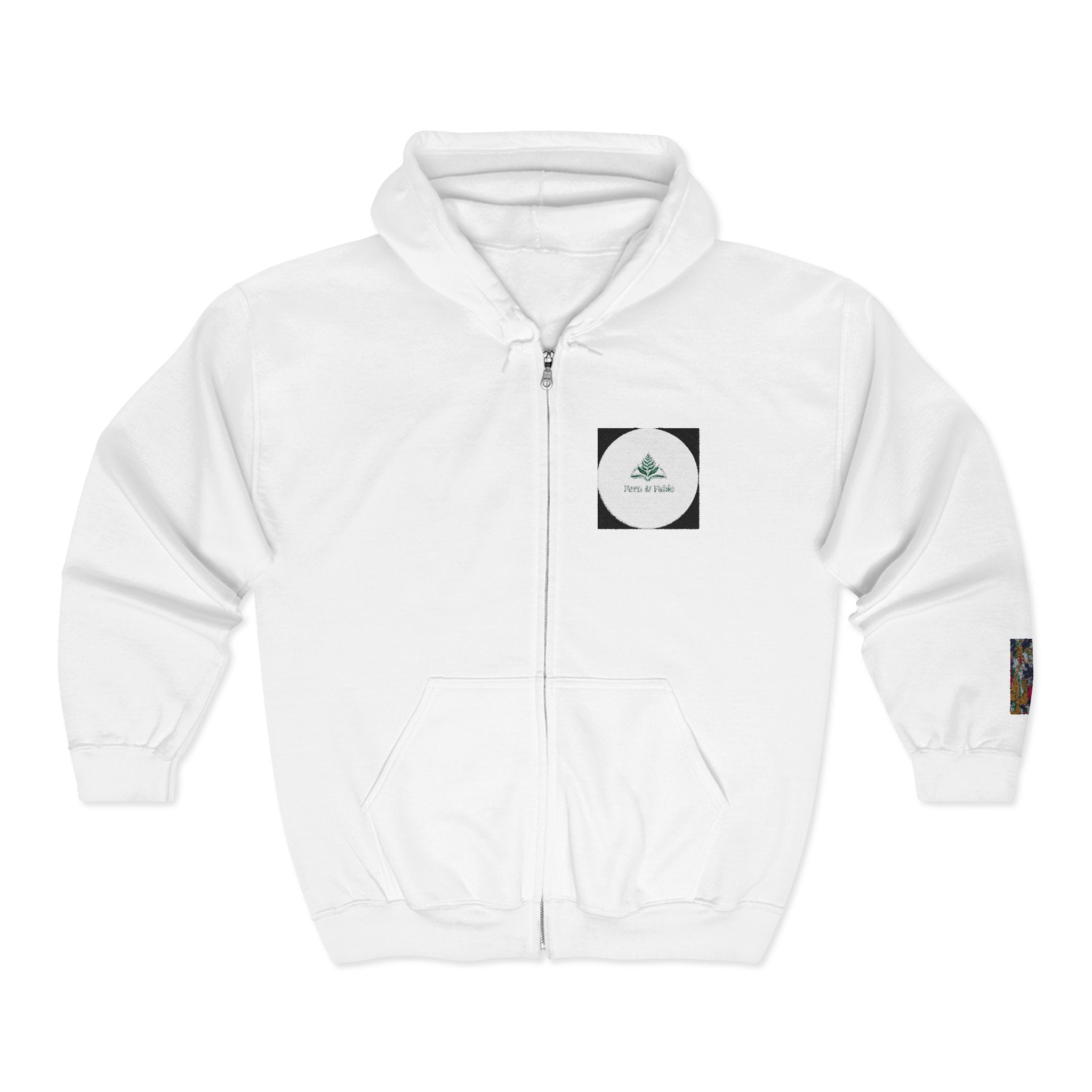 Zip Hoodie with Geometric Mandala Pocket Design
