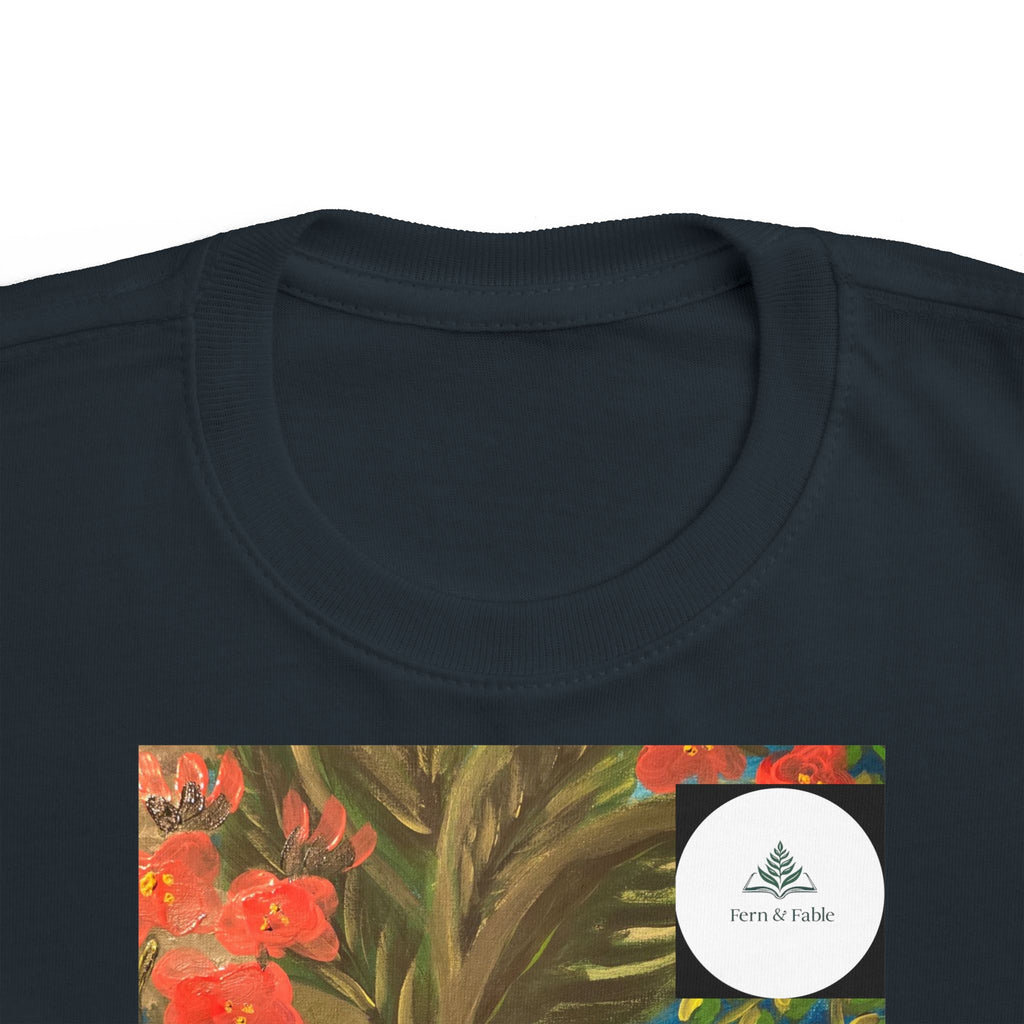 Toddler Tee — Colorful Tropical Floral Print Kids Shirt