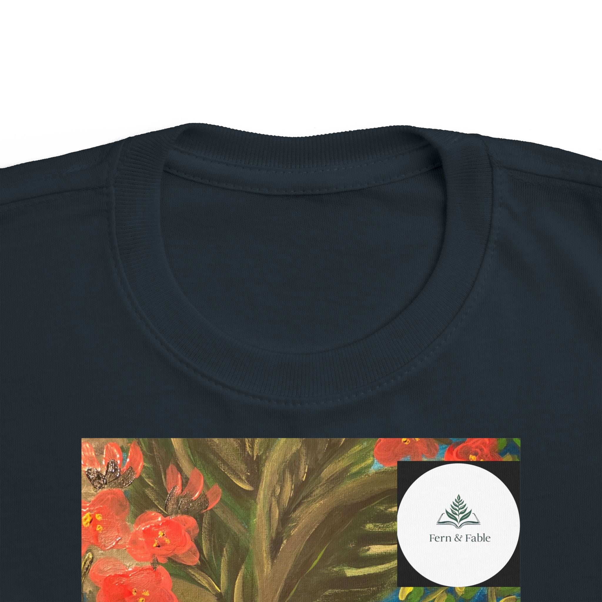 Toddler Tee — Colorful Tropical Floral Print Kids Shirt