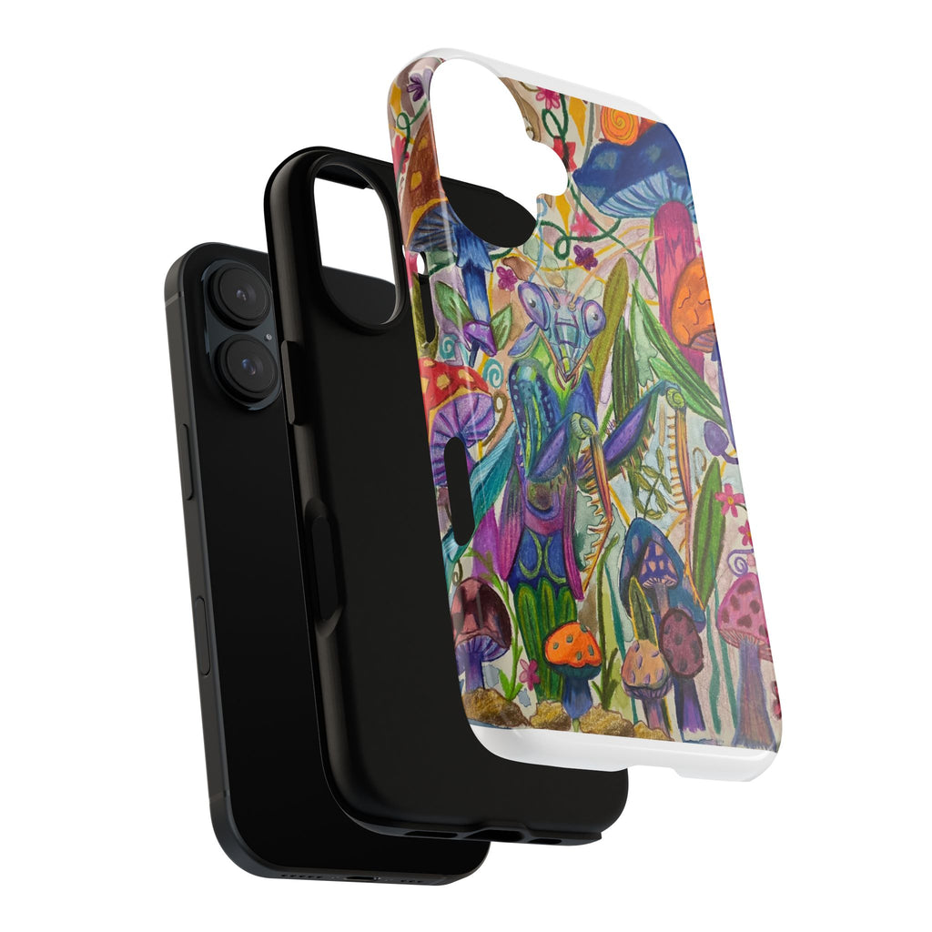Phone Case — Colorful Whimsical Mushroom Garden Art