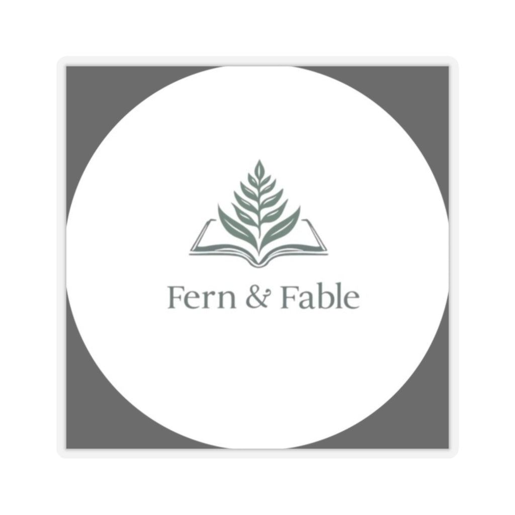 Fern & Fable Logo Sticker — Kiss-Cut Round Brand Decal