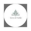 Fern & Fable Logo Sticker — Kiss-Cut Round Brand Decal