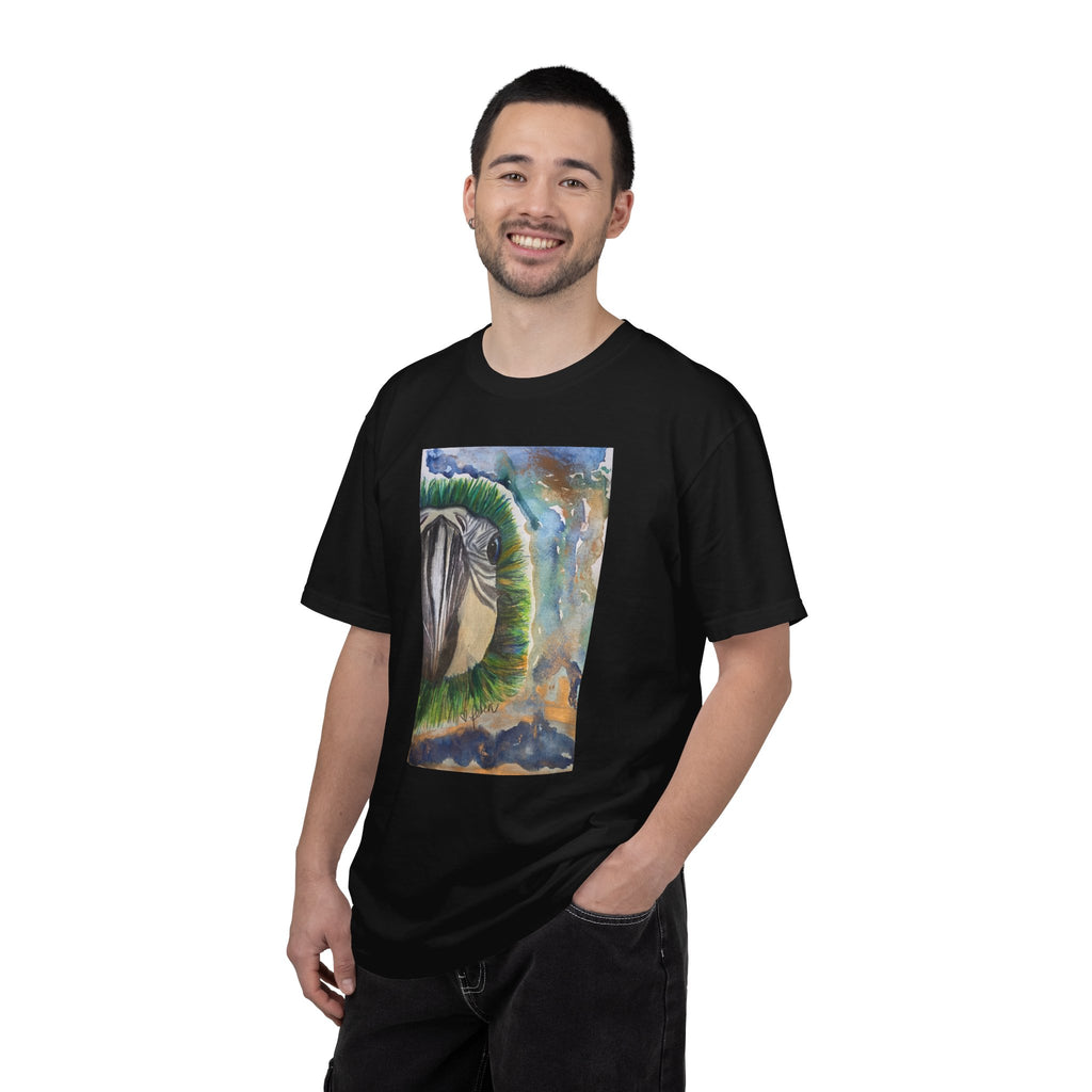 Parrot Eye Art T-Shirt — Colorful Tropical Bird Graphic Tee