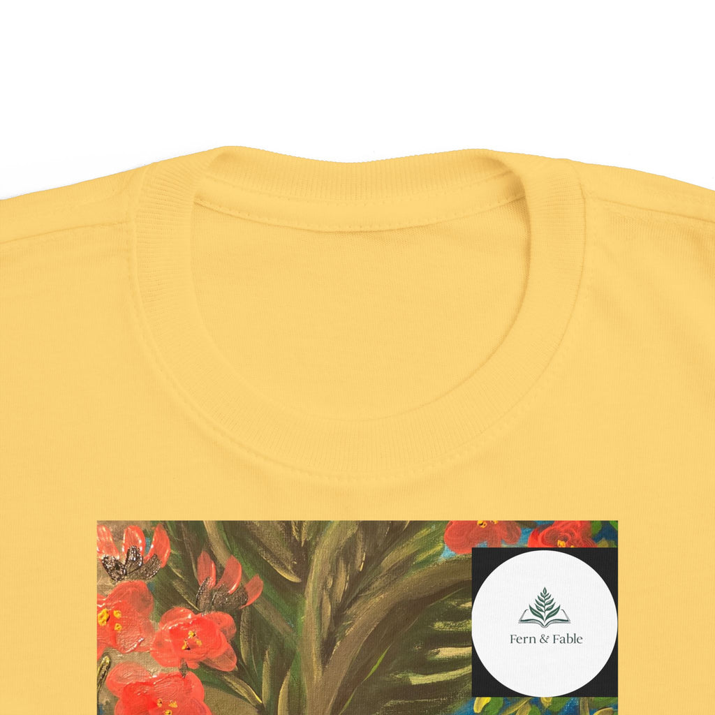 Toddler Tee — Colorful Tropical Floral Print Kids Shirt