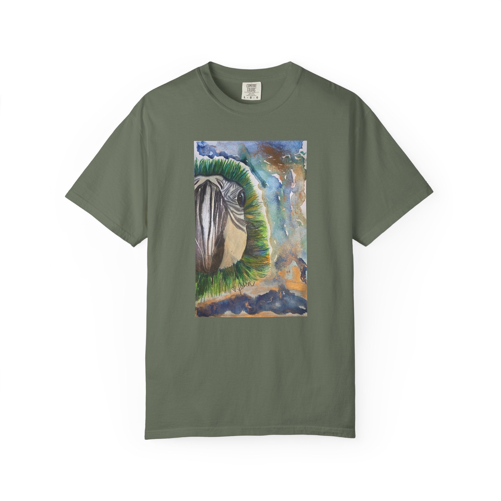 Parrot Eye Art T-Shirt — Colorful Tropical Bird Graphic Tee