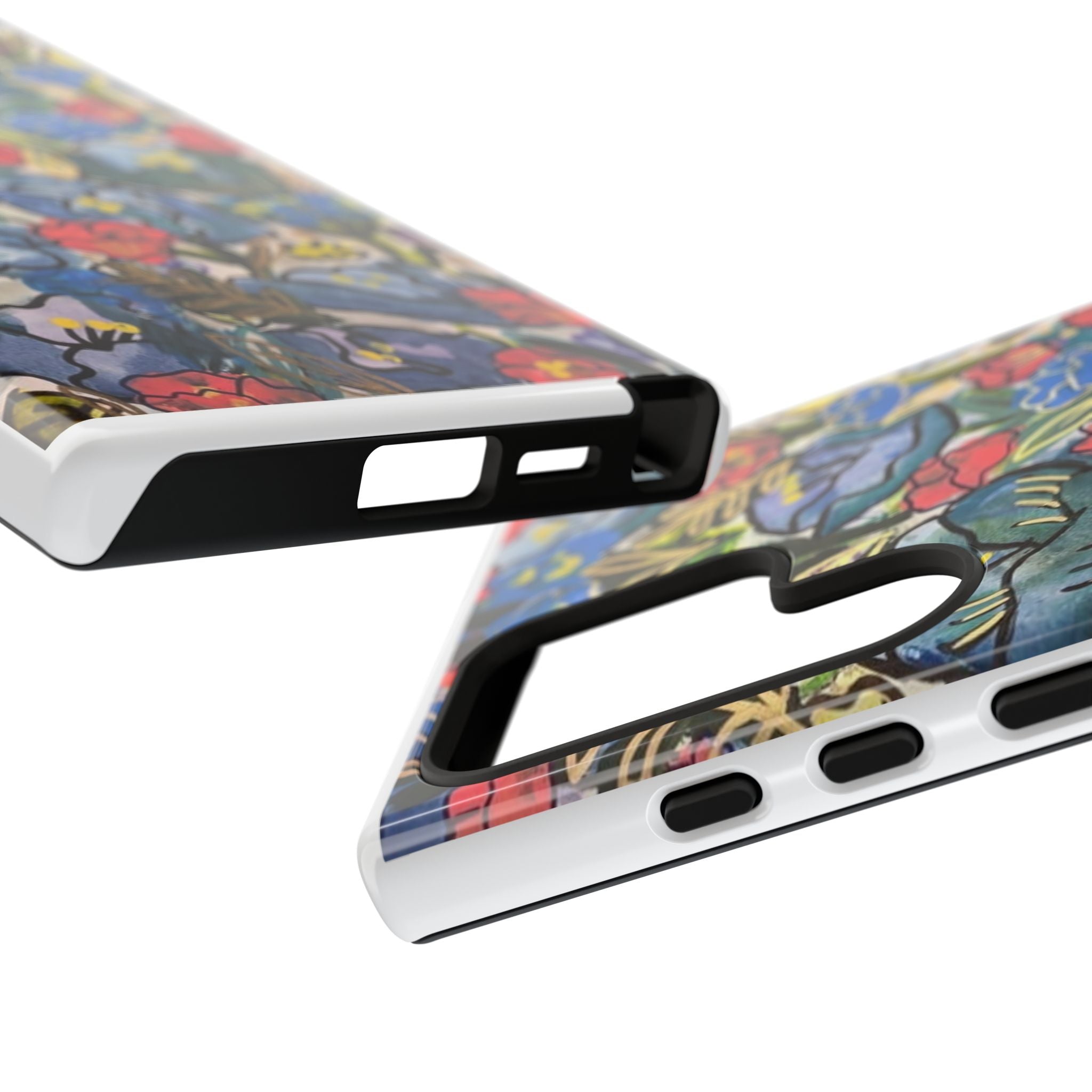 Floral Mosaic Tough Phone Case — Colorful Wildflower Protective iPhone Cover
