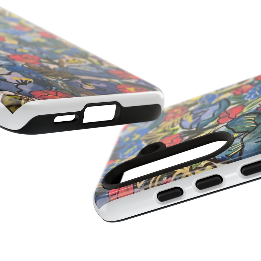 Floral Mosaic Tough Phone Case — Colorful Wildflower Protective iPhone Cover