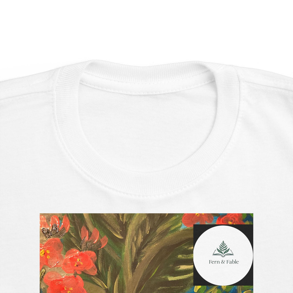 Toddler Tee — Colorful Tropical Floral Print Kids Shirt
