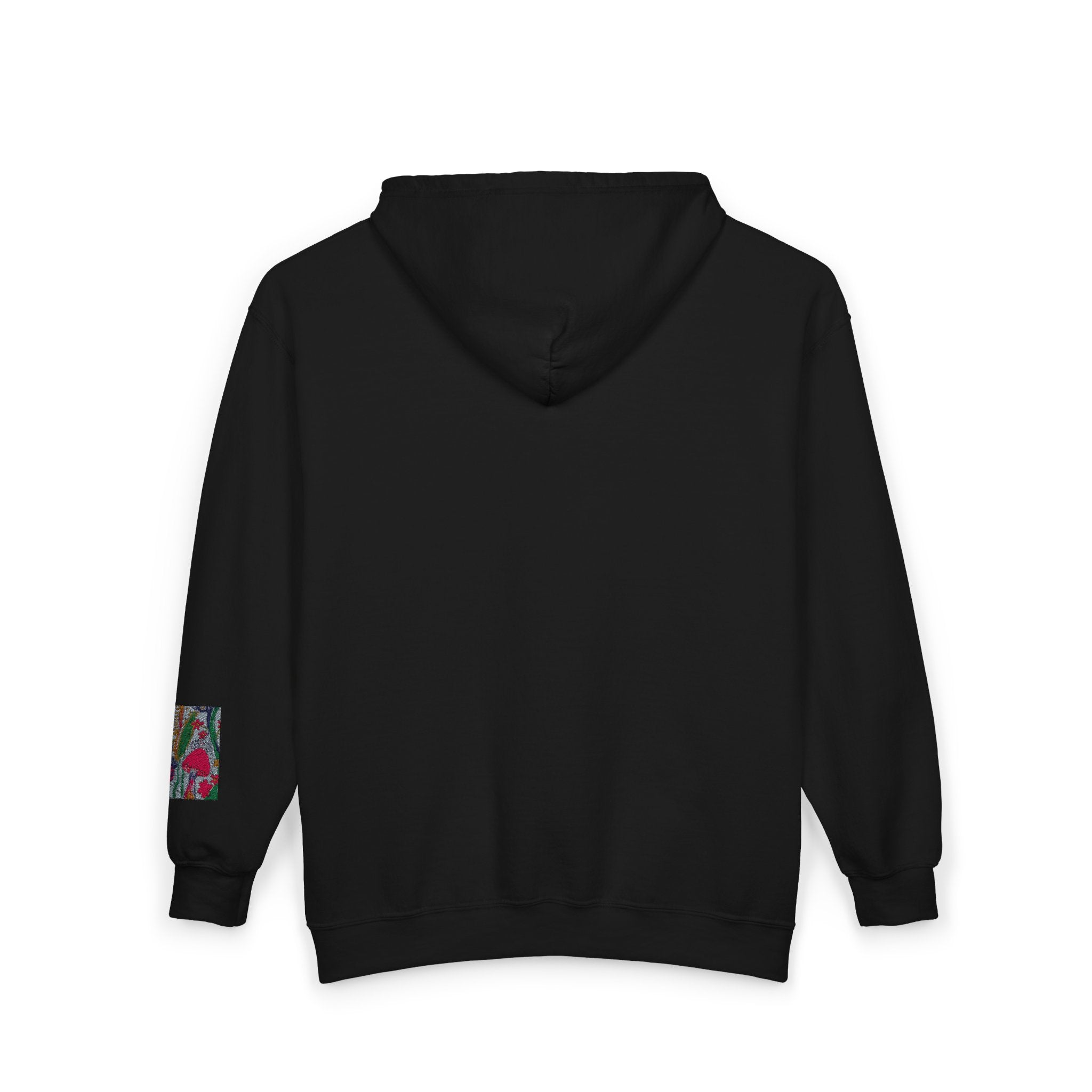 Zip Hoodie with Geometric Mandala Pocket Design