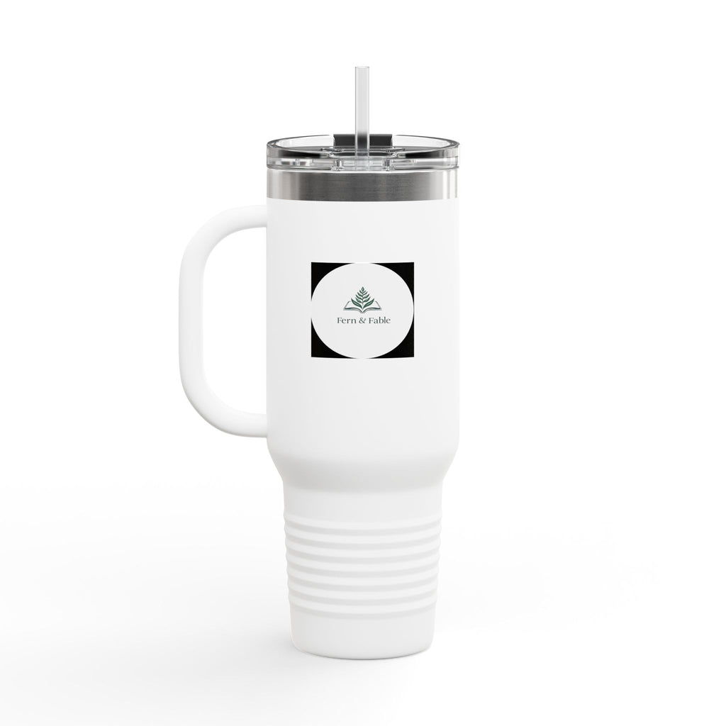 40oz Insulated Travel Mug — Colorful Psychedelic Mushroom Art