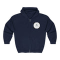 Wolf Howl Zip Hoodie — Artistic Watercolor Wolf Full-Zip Sweatshirt