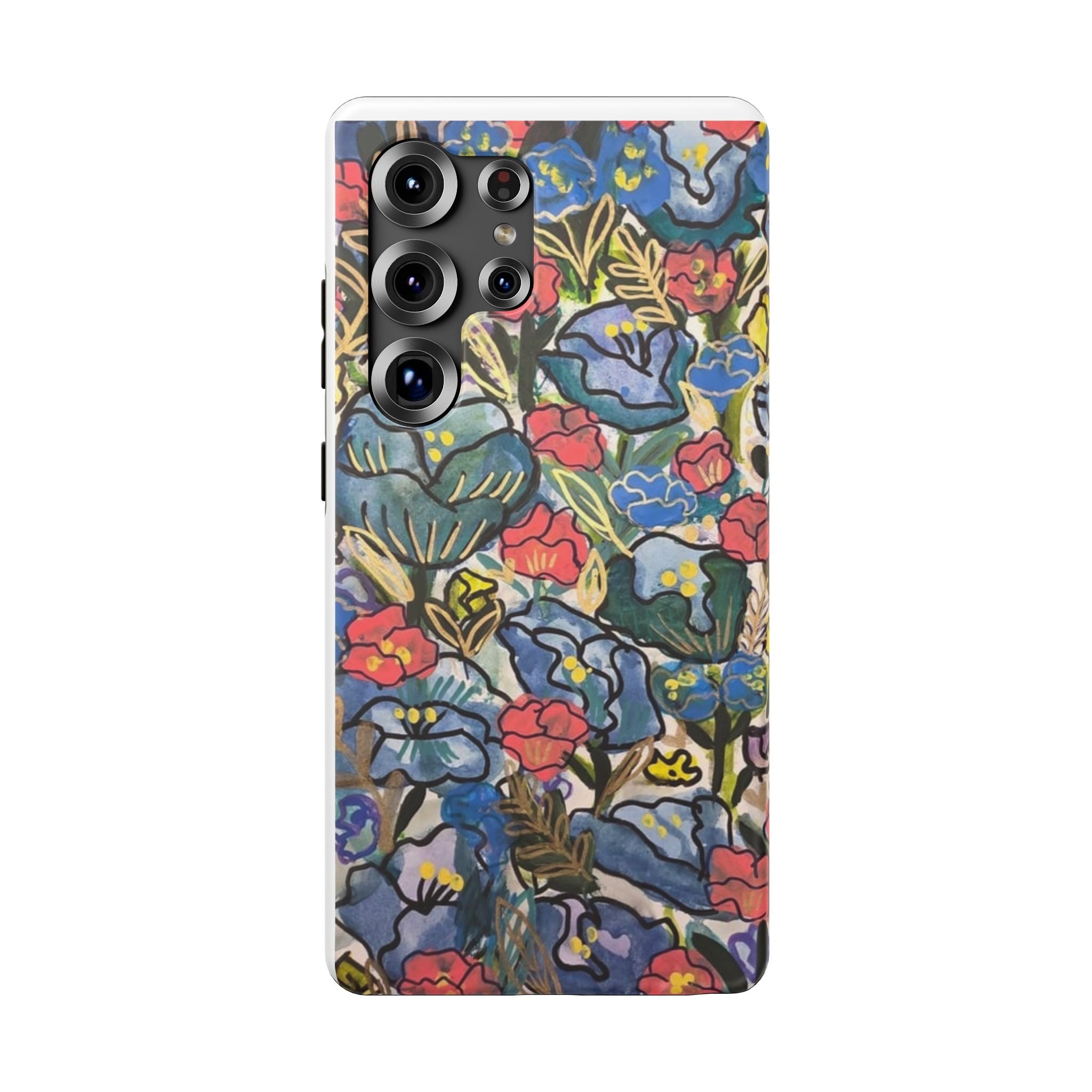 Floral Pattern Impact-Resistant Phone Case – Colorful Vintage Flowers